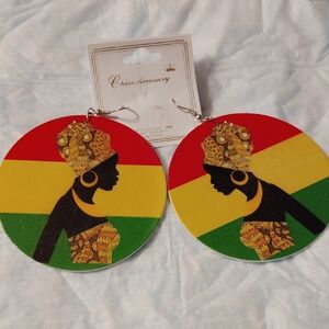 Multicolor African Silhouette Earrings